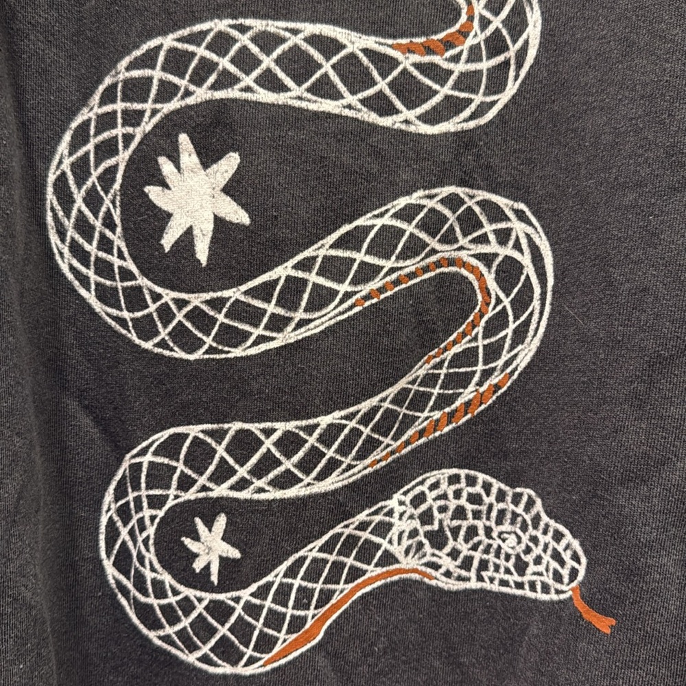 FREE PEOPLE WE THE FREE GRAPHIC CAMDEN SWEATSHIRT “SNAKE COMBO” NWOT sz M - Picture 5 of 8